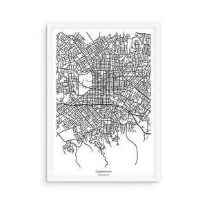 Christchurch Mapscape A2 Print