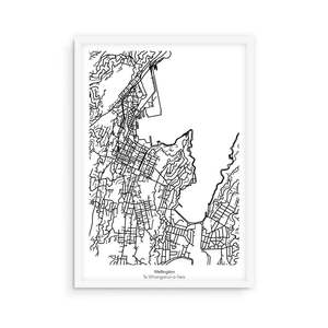 Nz Maps: Wellington Mapscape A2 Print