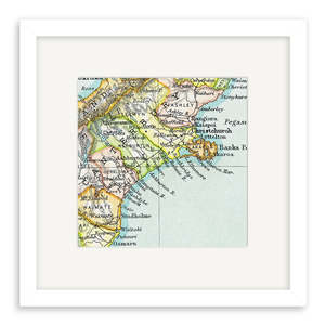 Samples Seconds Sale 2 0: Canterbury Vintage Map Print - Second