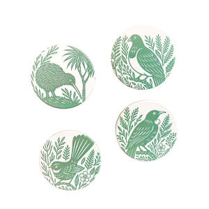 Magnets Stickers: Woodcut Ceramic Magnet Set