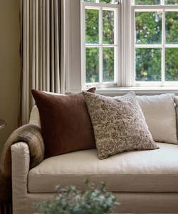 Velvet Cushion Square - Brown