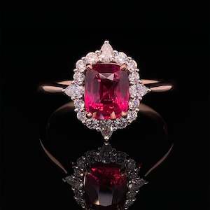 Coloured Gem Rings: GIA Certified Unheated 2.15ct Ruby & Diamond Ring