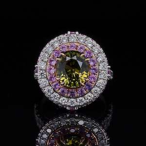 Coloured Gem Rings: GIA Certified 3.30ct Alexandrite Ring