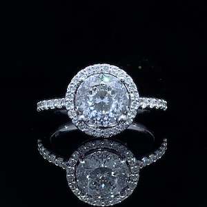 Portuguese Cut Diamond Halo