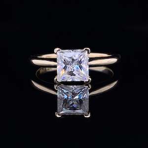 1ct Princess Cut Lab Diamond Solitaire