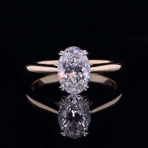 1.67ct Crushed Ice Oval Lab Diamond Solitaire