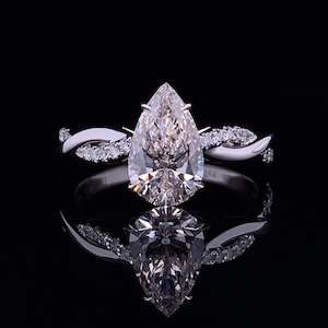 Diamond Rings: 1.81ct Infinity Pear
