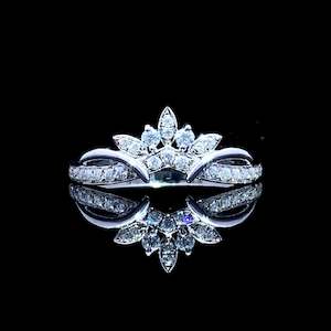 Moissanite Rings: Dixie Contour Band