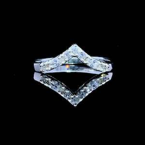 Moissanite Rings: Kelly Contour Band