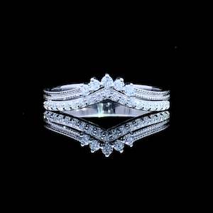 Moissanite Rings: Meghan Contour Band