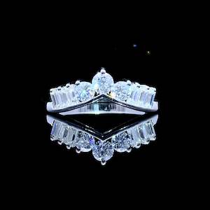 Moissanite Rings: Millie Contour Band