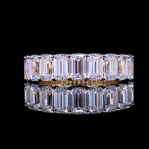 Lab Diamond Emerald Cut Band