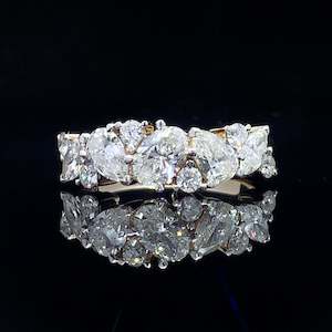 Coloured Gem Rings: Multi Stone Band