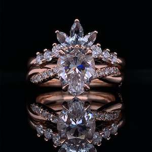 Pear & Aquamarine Wedding Set