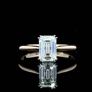 Diamond Rings: 1.53ct Emerald Cut Ring