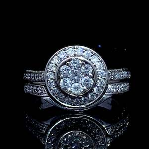 Long Weekend Sale: Diamond Cluster Preloved Wedding Set