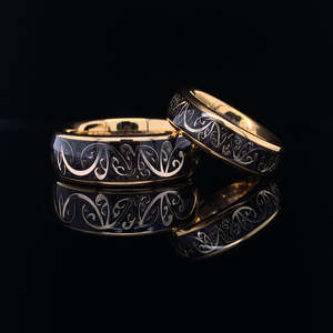 The Golden Koru Ring Set