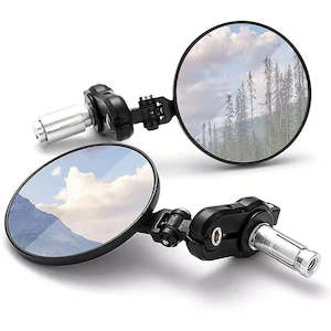 Mirrors: Bar-End Rear View Mirrors - Round (BM110)