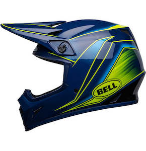 Bell Helmets: Bell MX-9 MIPS Zone Gloss Navy/Retina