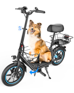 Electric Scooter Range Storm Rides: Gyroor C1 Plus - Seated Escooter with Basket