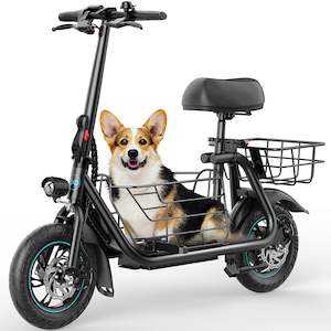 Electric Scooter Range Storm Rides: Gyroor C1S - Seated Escooter with Basket