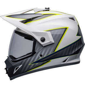 Bell Helmets: Bell MX-9 ADV MIPS Dalton White Hi-Viz Yellow