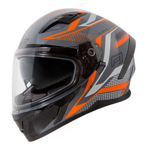 Helmets: RJAYS APEX III Helmet - IGNITE Gry/Org | Internal Sun-Shield