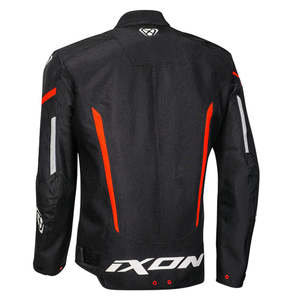 Jackets: Ixon STRIKER Jacket Blk/Wht/Red - Sport Textile