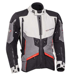 Jackets: Ixon RAGNAR Jacket Blk/Gry/Red - Adv