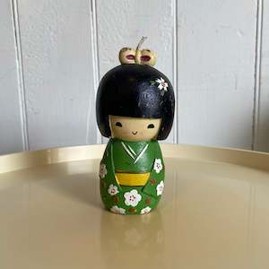 Sold: Vintage Kokeshi Doll Candle