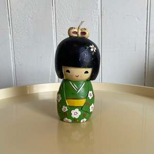 Vintage Kokeshi Doll Candle