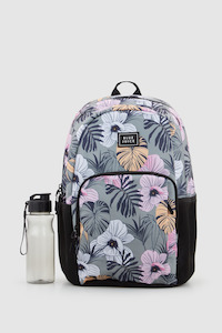 Kids Backpacks: Khaki Floral Backpack