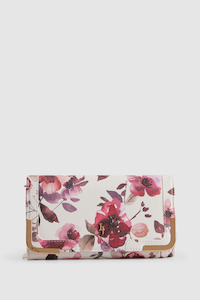 Womens Large Wallets: Floral Large Clutch Wallet