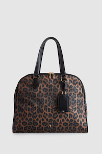 Travel Handbags: Leopard Dome Bag