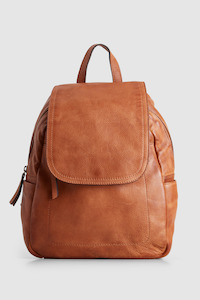Sia Leather Flapover Backpack