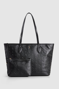 Embossed Tote Bag With Pouch