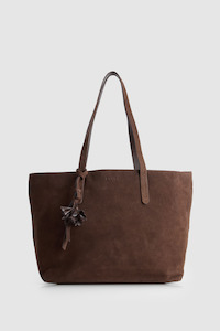 Medium Handbags: Elena Suede Tote Bag