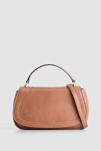 Elara Leather Flap Crossbody Bag