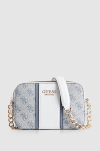 Blue Handbags: Cathleen Logo Crossbody Bag