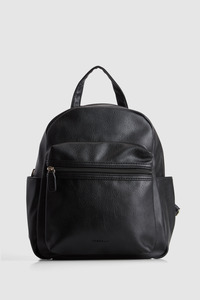 PU Zip Pocket Backpack