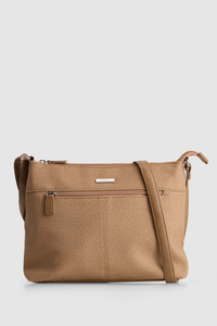 Crossbody Bags: Denim Zip Pocket Crossbody Bag