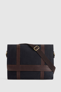 Noah Canvas/Lea Trim EW Satchel