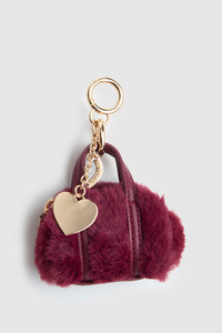 Womens Bags: Fur Bowler Bag Charm