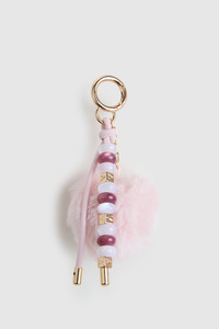 Fur Heart Bag Charm