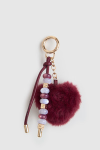 Fur Heart Bag Charm
