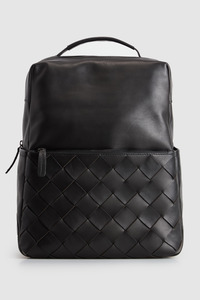 Dominic Leather Weave Backpack