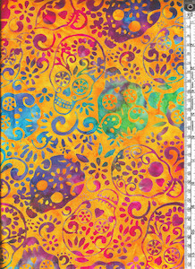 21. Batik Skulls Gold strangelynormal