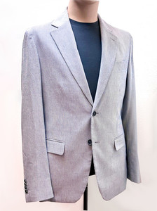 Summer Blue and White Striped Sport Jacket strangelynormal