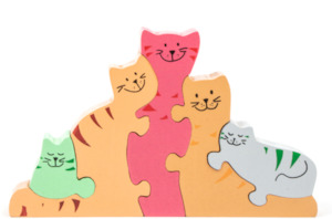 Earth Lovers: Cat Family 3D Puzzle by Trade Aid