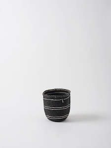 For The Batch: Kiondo 5 Stripe Basket - Black/White by Citta Design